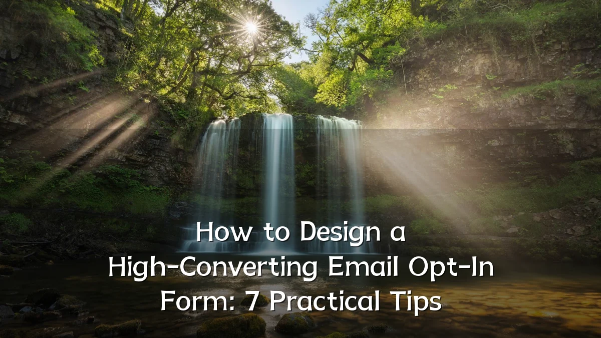 How to Design a High-Converting Email Opt-In Form: 7 Practical Tips
