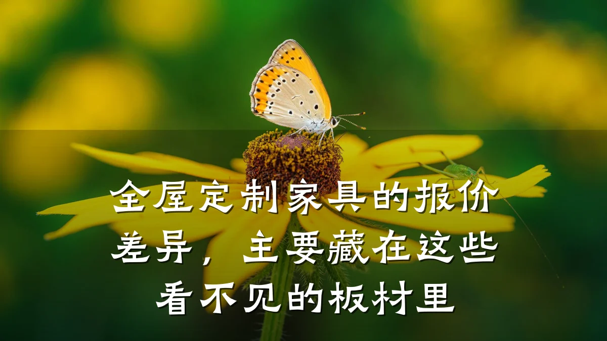 全屋定制家具的报价差异,主要藏在这些看不见的板材里