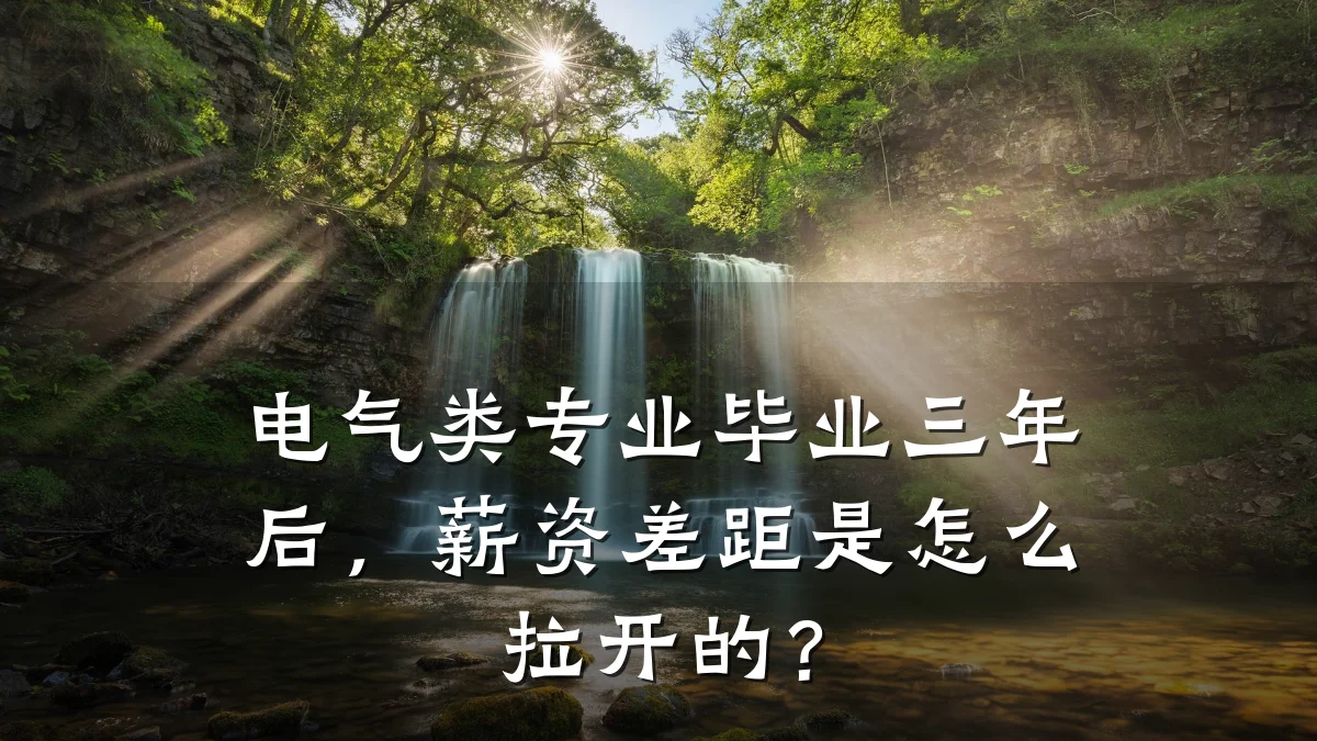 电气类专业毕业三年后,薪资差距是怎么拉开的?